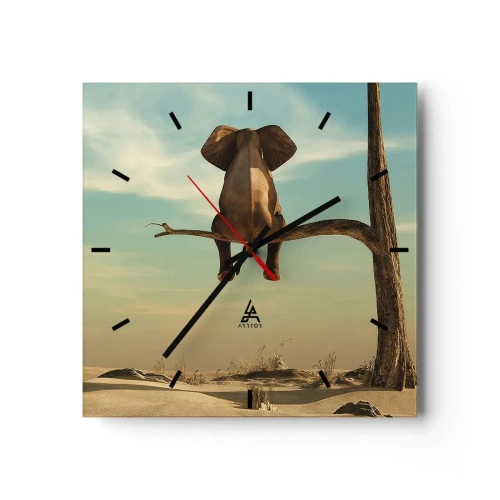 Relógio de parede - Relógio em vidro - Um novo ponto de vista - 30x30 cm