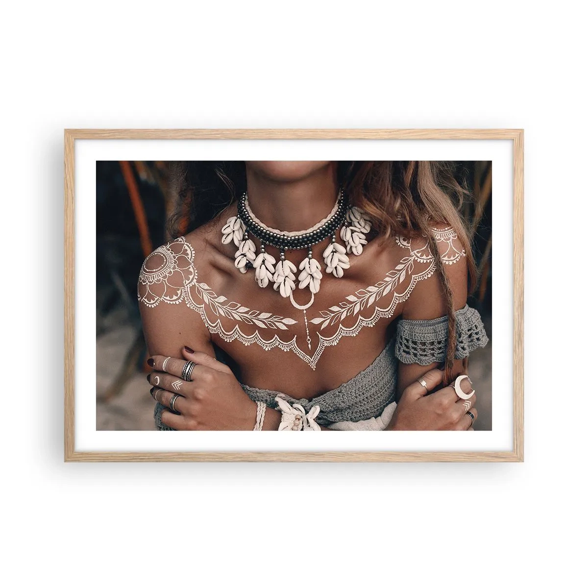 Pôster com moldura de carvalho claro - Talismãs, rituais de feminilidade - 70x50 cm