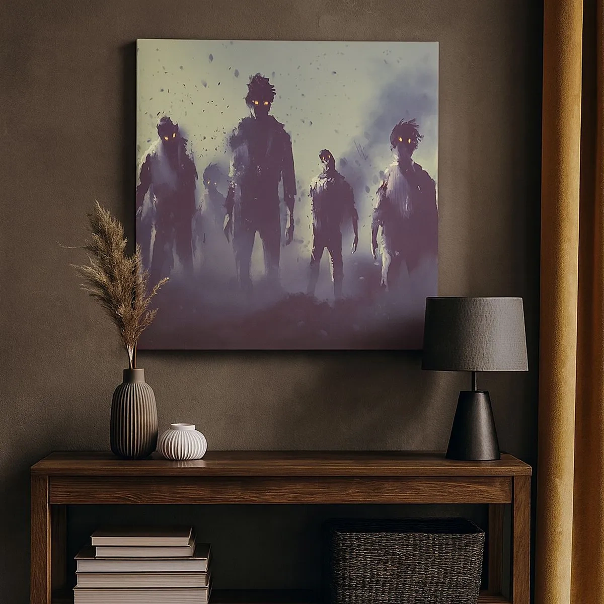 Quadro em tela - Cuidado! Estão a chegar - 30x30 cm