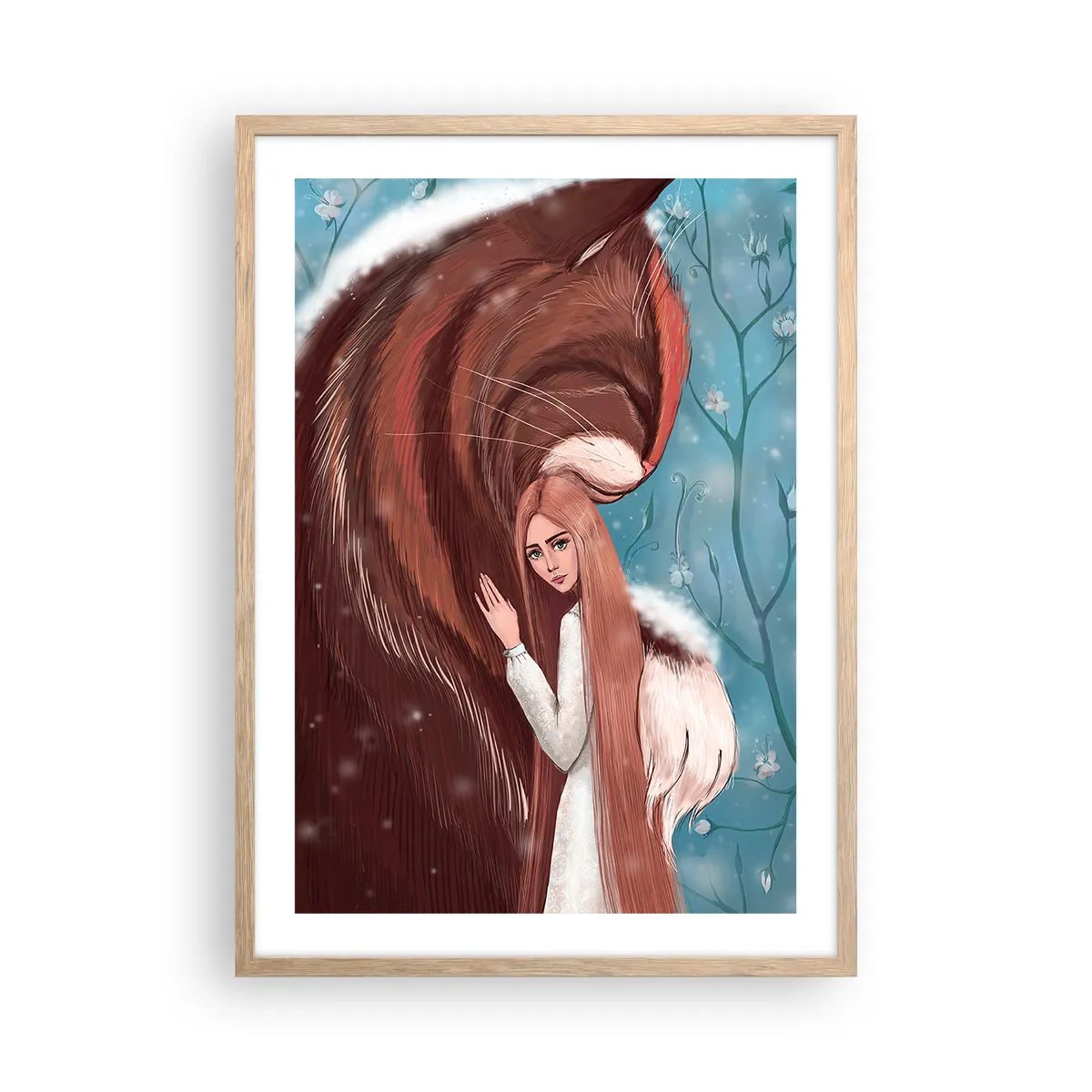 Pôster com moldura de carvalho claro - Bem-vindo ao conto de fadas - 50x70 cm