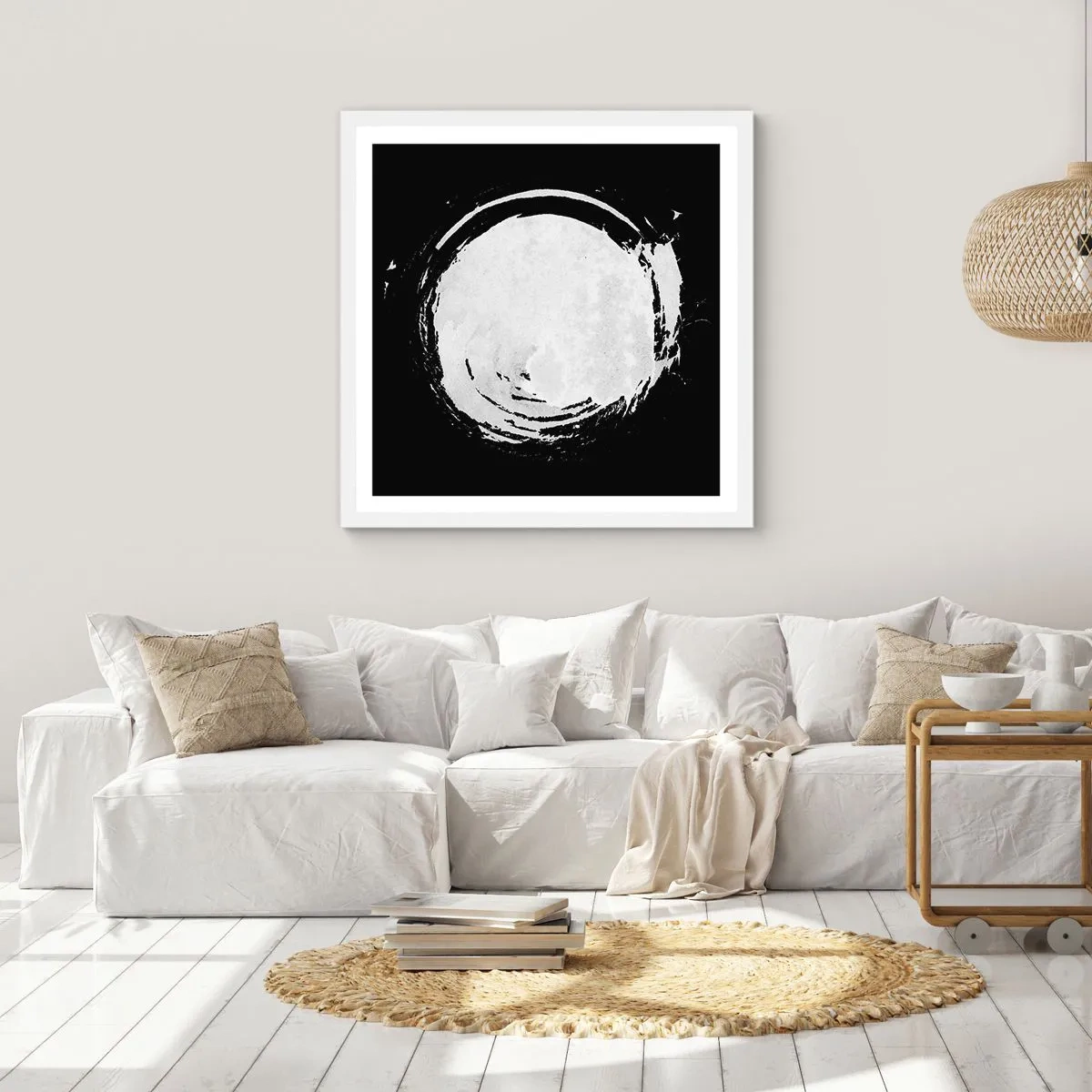 Pôster em moldura branca - Boa saída - 60x60 cm