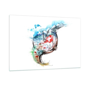Quadro em vidro - O Espírito da Suíça - 120x80 cm