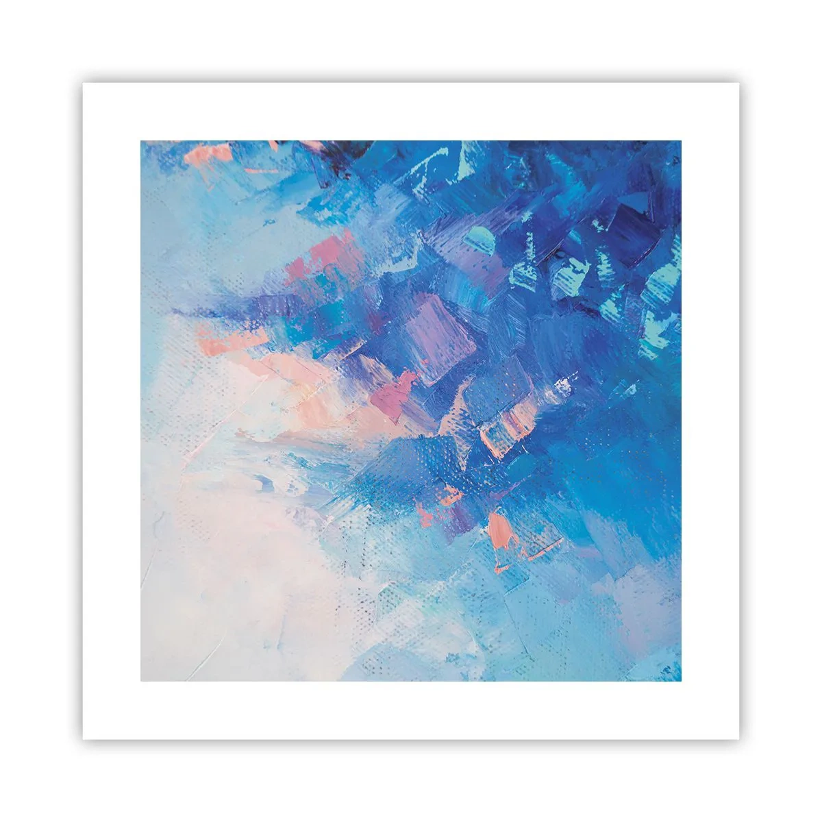 Pôster - Abstração de inverno - 40x40 cm