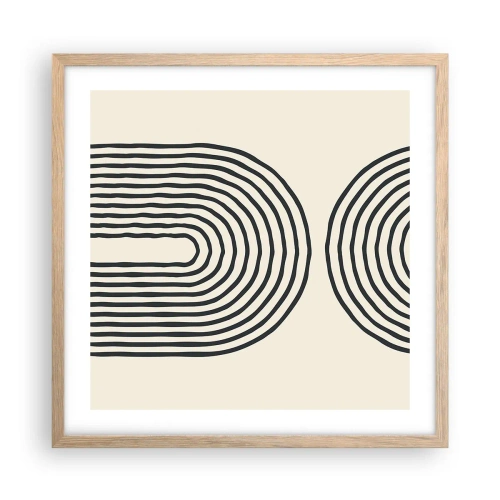 Pôster com moldura de carvalho claro - Em um momento... - 50x50 cm