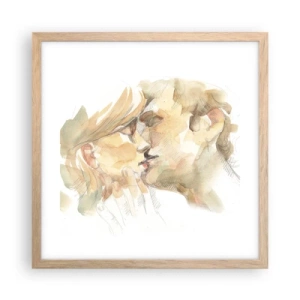 Pôster com moldura de carvalho claro - A outra metade foi encontrada? - 40x40 cm