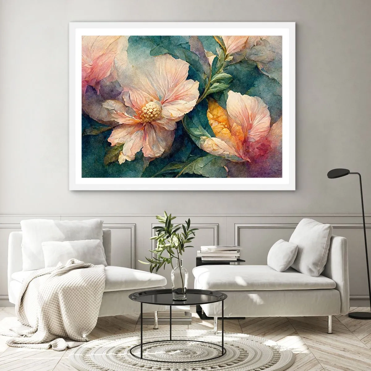 Pôster em moldura branca - Apenas sutileza - 91x61 cm