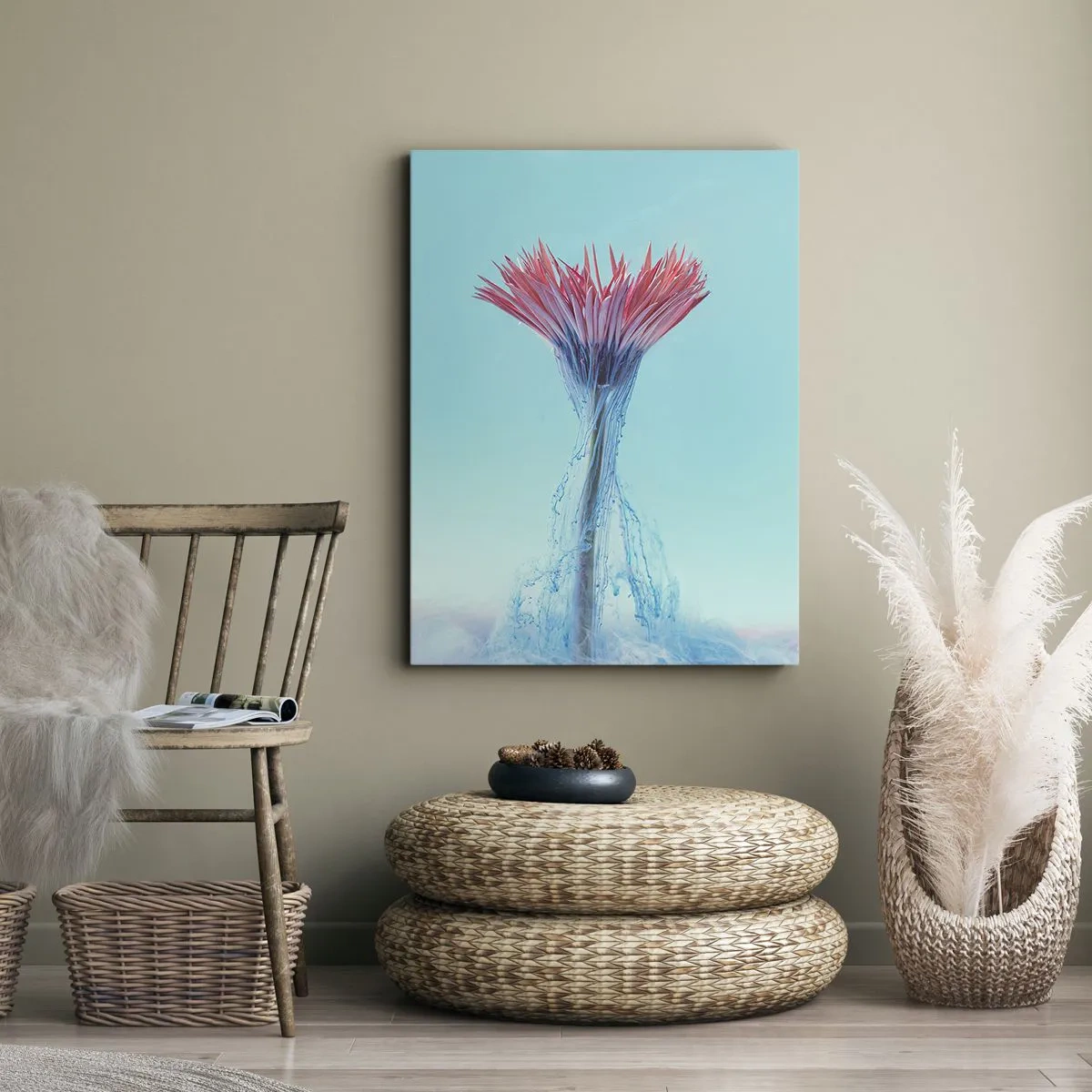 Quadro em tela - Num abraço revigorante - 55x100 cm
