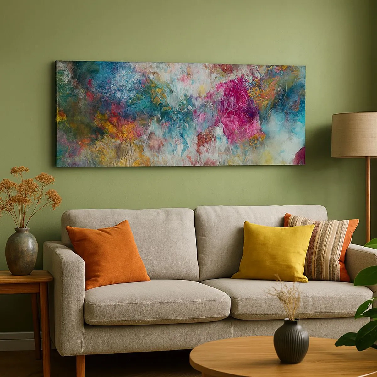 Quadro em tela - Em plena floração - 100x40 cm
