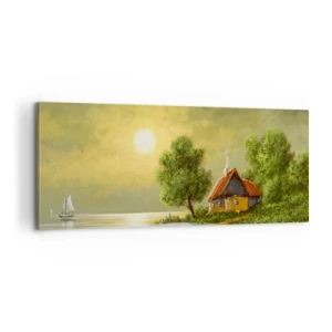 Quadro em tela - Lindo como uma paisagem - 100x40 cm