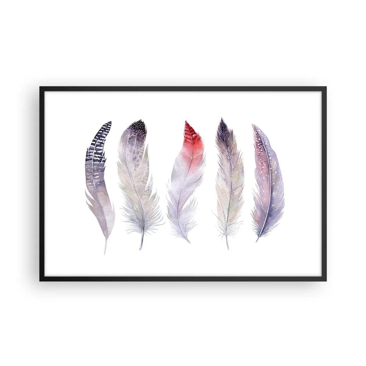 Pôster com moldura preta - Delicadas como uma névoa multicolorida - 91x61 cm