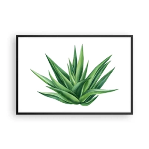 Pôster com moldura preta - Verde – força – vida - 91x61 cm