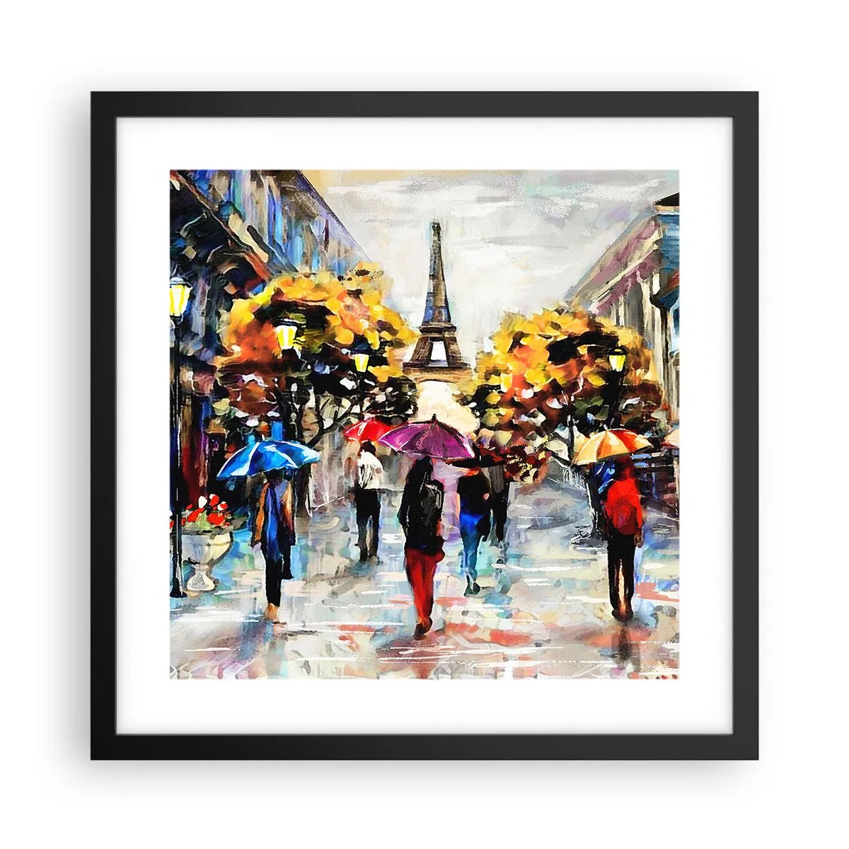 Pôster com moldura preta - Especialmente bonita no outono - 40x40 cm