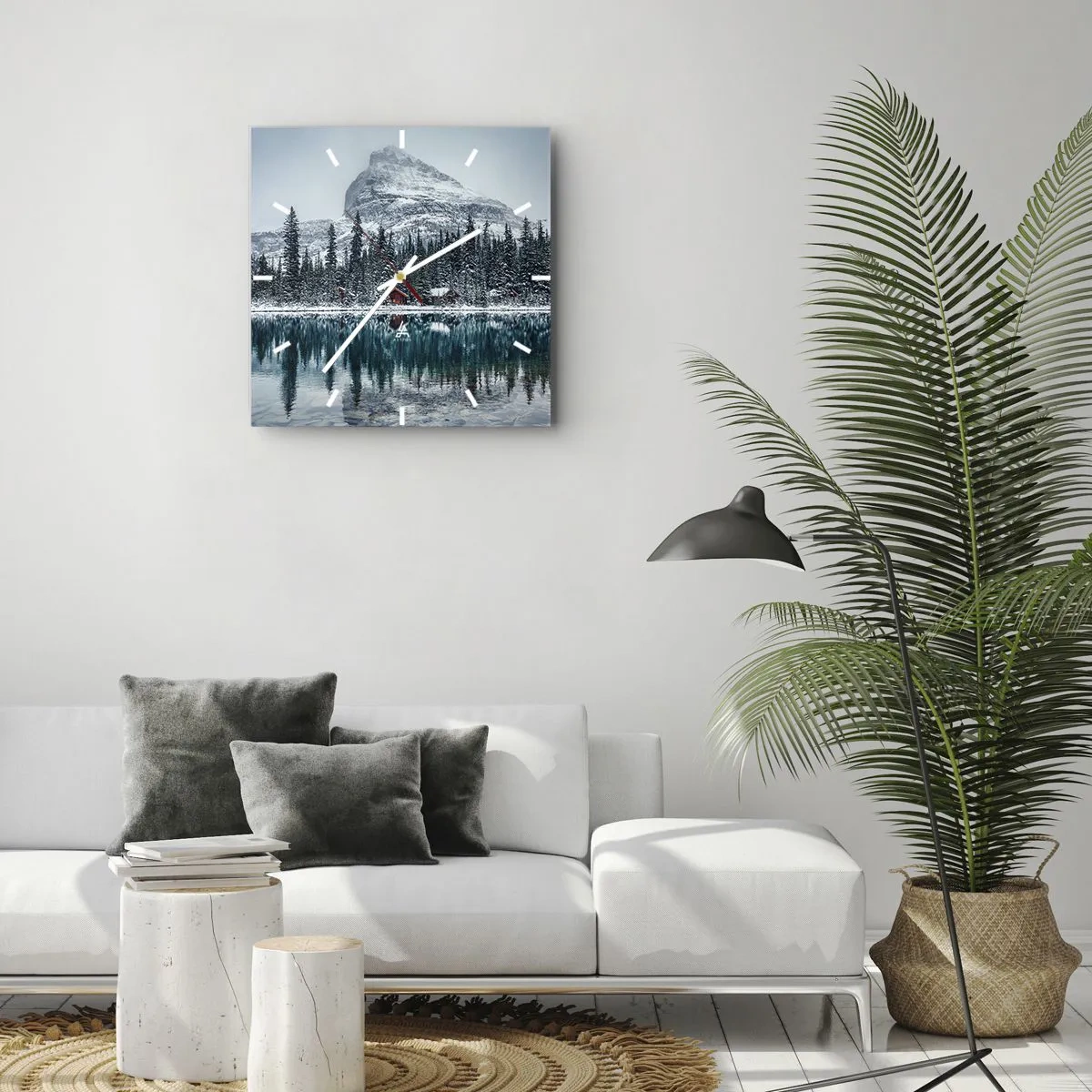 Relógio de parede - Relógio em vidro - Retiro canadense - 40x40 cm