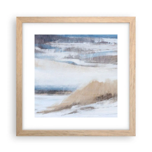 Pôster com moldura de carvalho claro - Composição de inverno - 30x30 cm