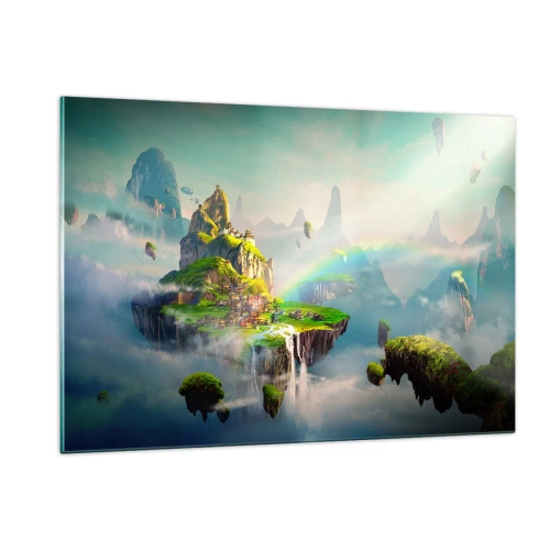 Quadro em vidro - Meio do céu - as ilhas felizes - 120x80 cm