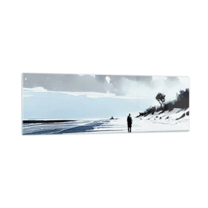 Quadro em vidro - Sozinho - 160x50 cm