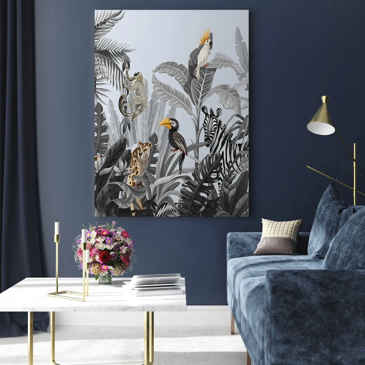 Quadro em vidro - Conto de fadas africano - 50x70 cm