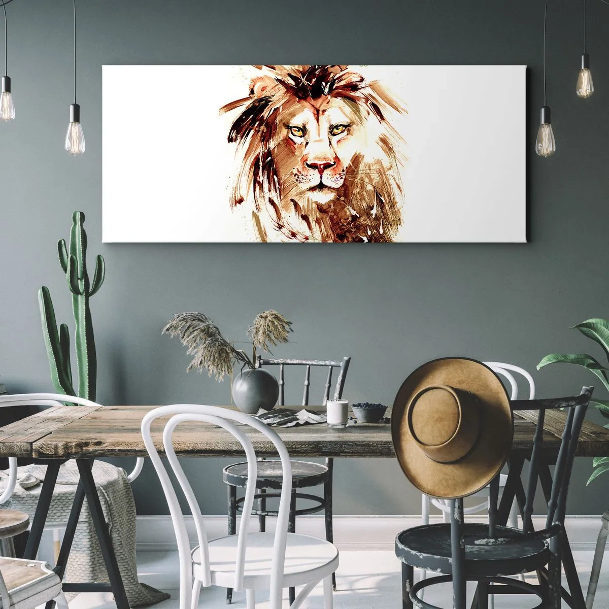 Quadro em tela - Força e dignidade - 90x30 cm