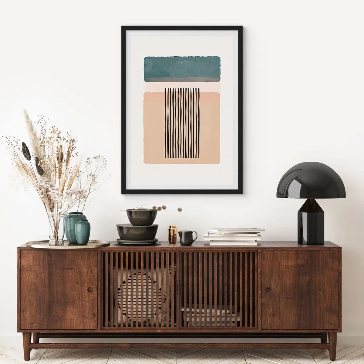 Pôster com moldura preta - Está tudo bem - 40x50 cm