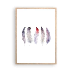 Pôster com moldura de carvalho claro - Delicadas como uma névoa multicolorida - 50x70 cm
