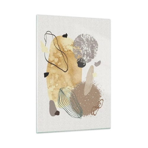 Quadro em vidro - Plumcologia aplicada - 50x70 cm
