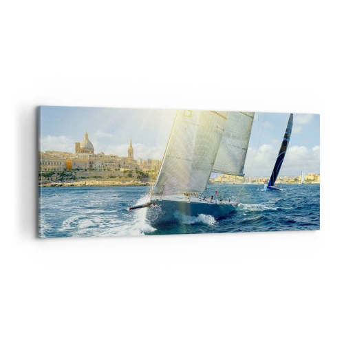 Quadro em tela - É hora de deixar a cidade - 100x40 cm