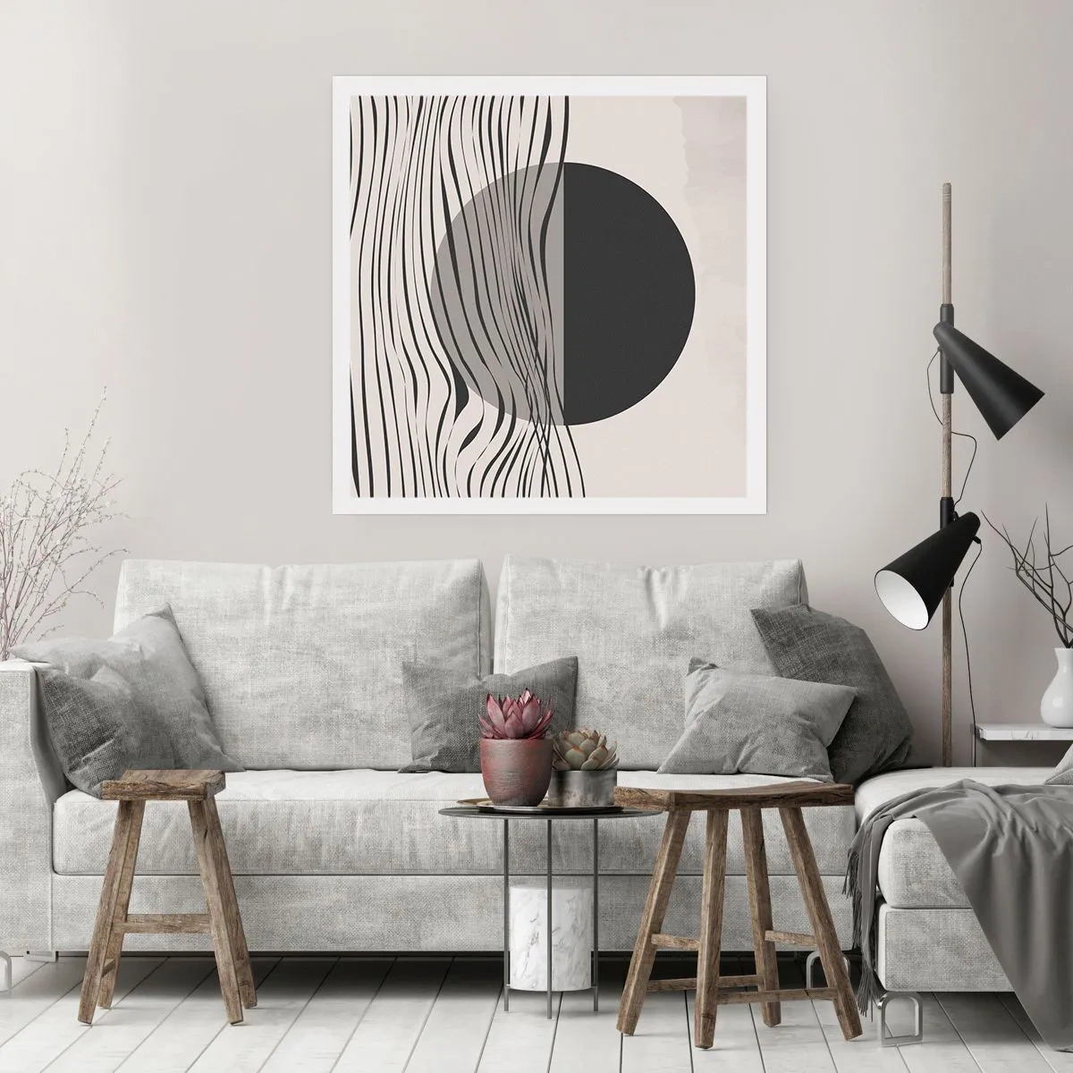 Pôster - Composição da metade - 60x60 cm