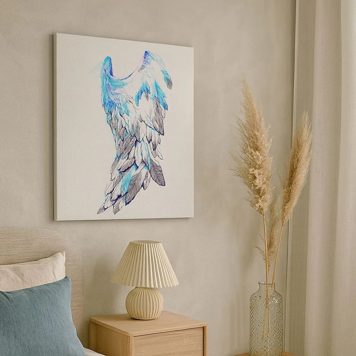 Quadro em tela - Preciso de asas - 30x30 cm