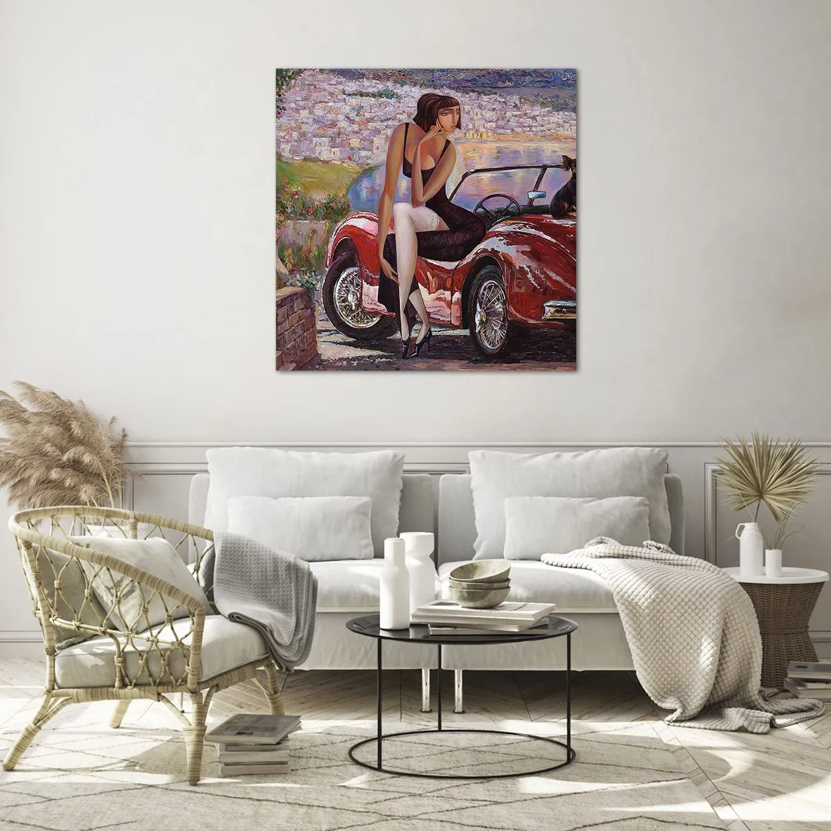 Quadro em vidro - Verão? Apenas na Riviera - 30x30 cm