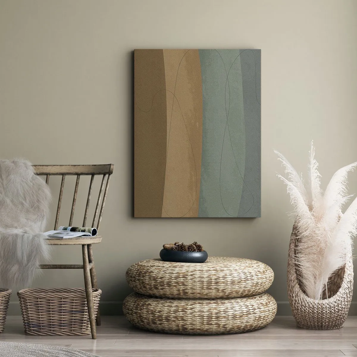 Quadro em tela - Composição horizontal - 80x120 cm