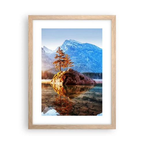 Pôster com moldura de carvalho claro - A natureza sob uma nova luz - 30x40 cm