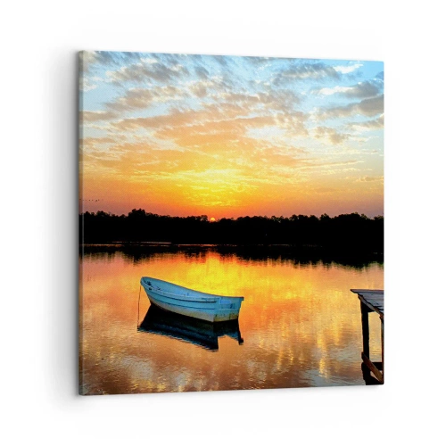 Quadro em tela - Olhe, ouça, medite - 50x50 cm