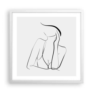 Pôster em moldura branca - Na onda dos sonhos - 50x50 cm