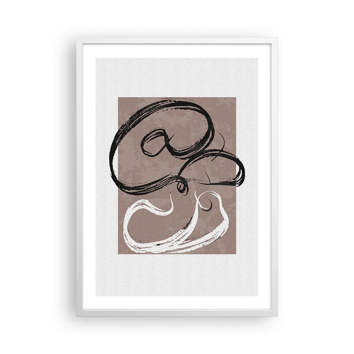 Pôster em moldura branca - Composição – a busca pela plenitude - 50x70 cm