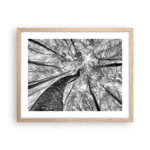 Pôster com moldura de carvalho claro - Corrida até a luz - 50x40 cm