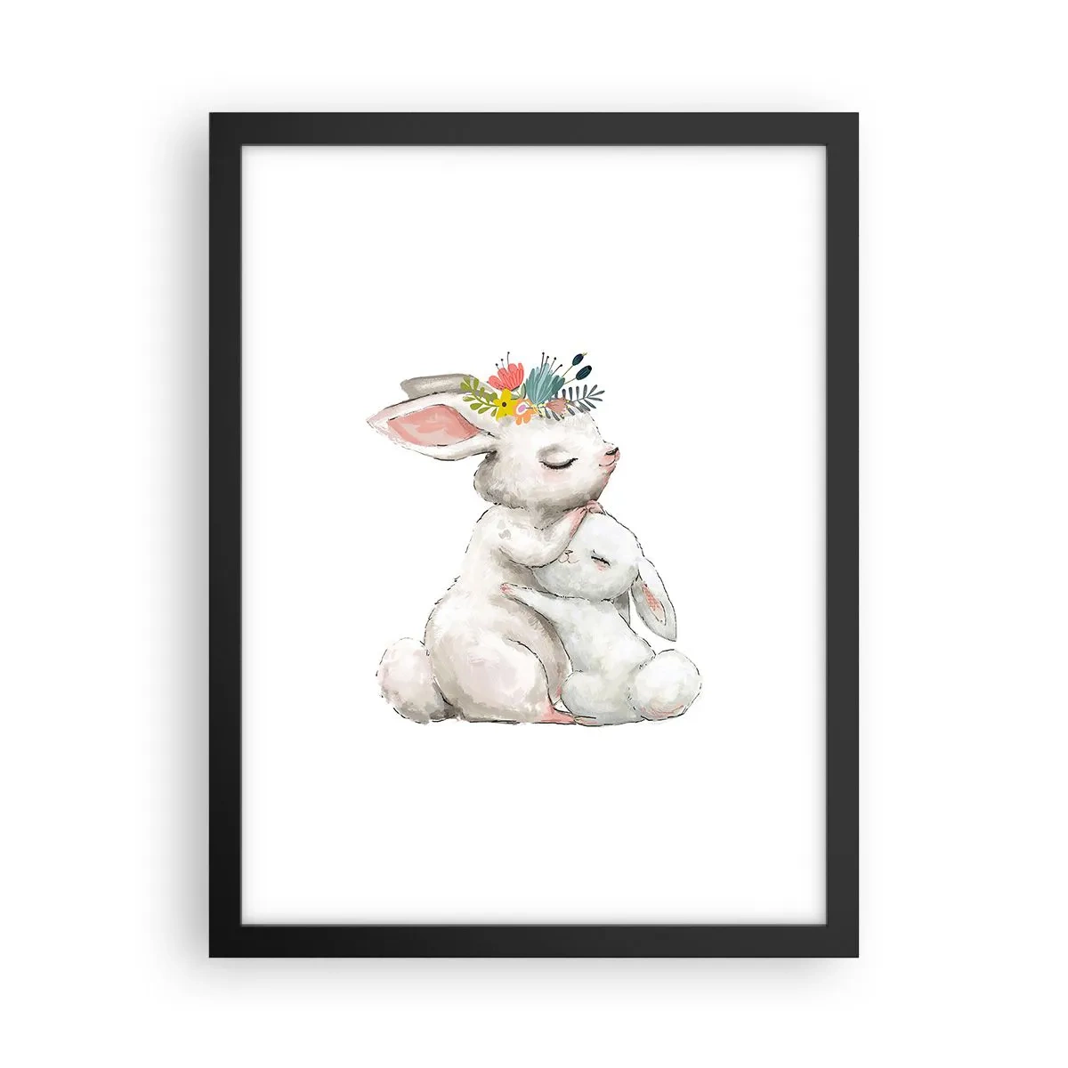 Pôster com moldura preta - Nada melhor do que amor de mãe - 30x40 cm