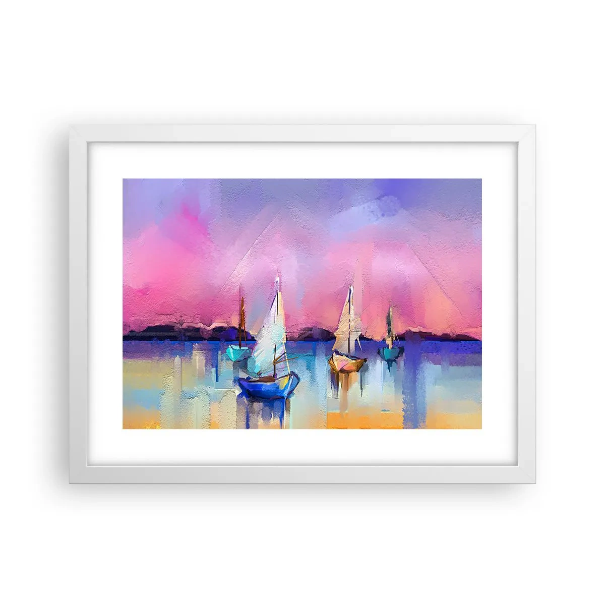 Pôster em moldura branca - Direção: águas largas - 40x30 cm