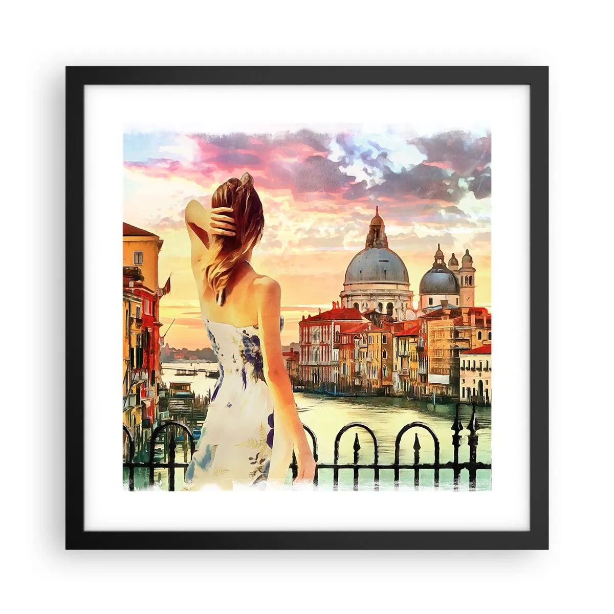 Pôster com moldura preta - Aventura de verdade somente em ... - 40x40 cm