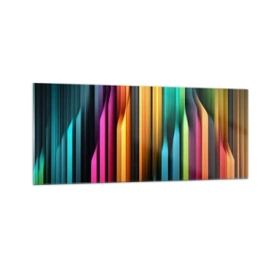 Quadro em vidro - Um órgão de luz - 100x40 cm