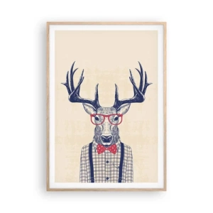 Pôster com moldura de carvalho claro - Extravagância engraçada - 70x100 cm