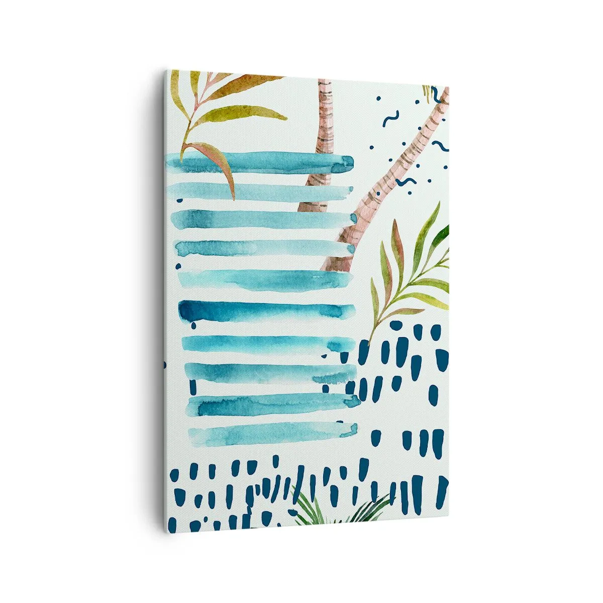 Quadro em tela - Férias sob as palmeiras - 70x100 cm