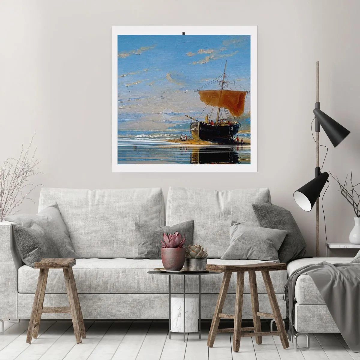 Pôster - Água, terra, ar - 60x60 cm