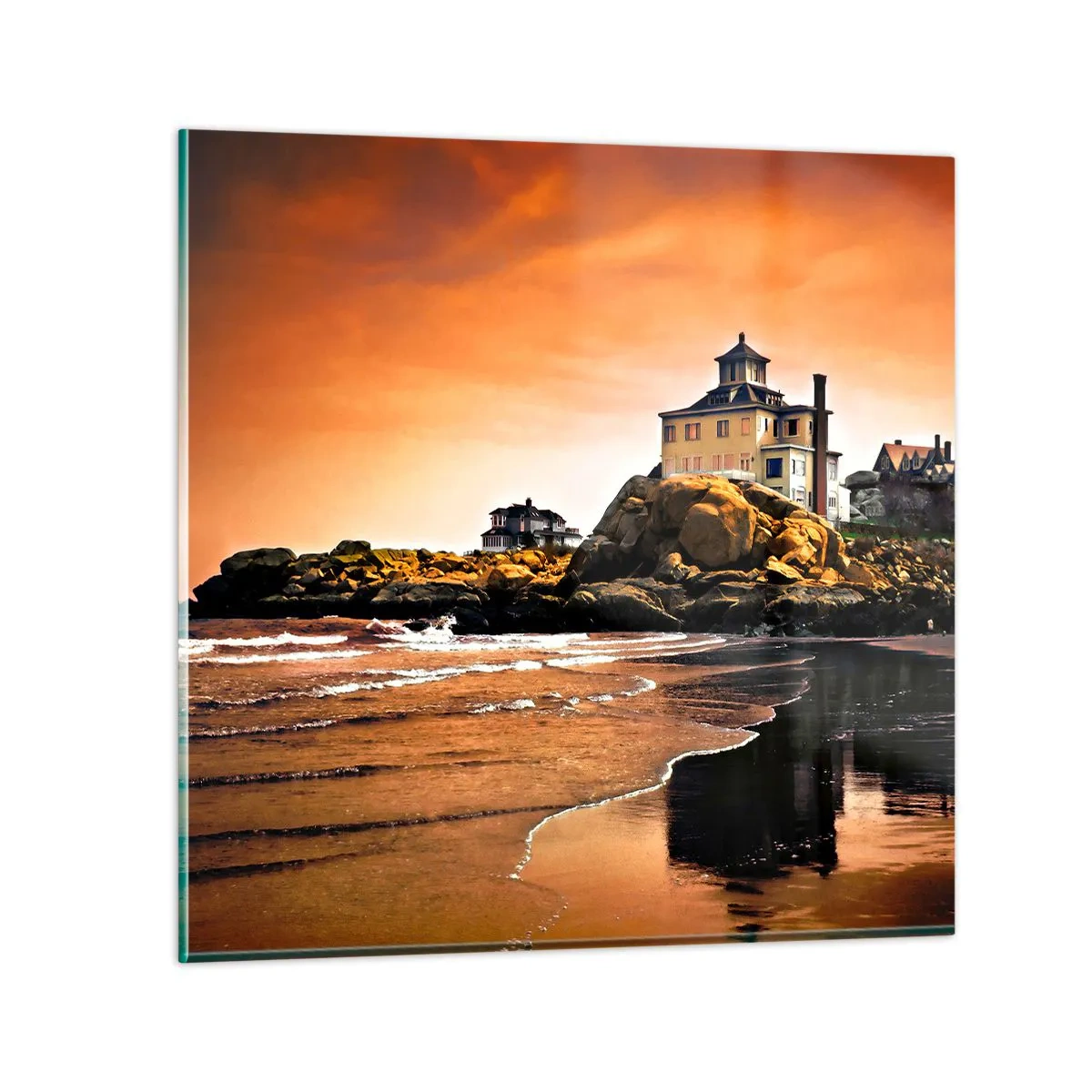 Quadro em vidro - Elegância da Costa Oeste - 60x60 cm