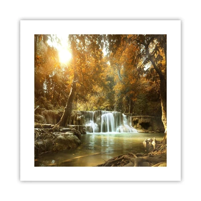 Pôster - A cascata do parque - 40x40 cm