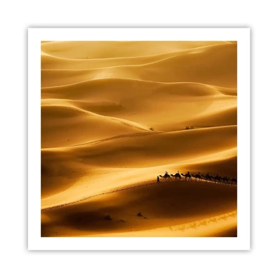 Pôster - Caravana nas ondas do deserto - 60x60 cm