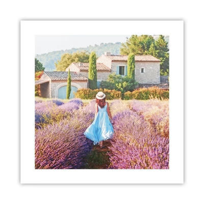 Pôster - Menina Lavanda - 40x40 cm