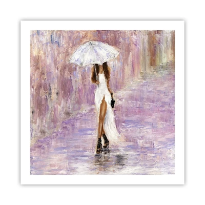 Pôster - Na chuva lilás - 60x60 cm