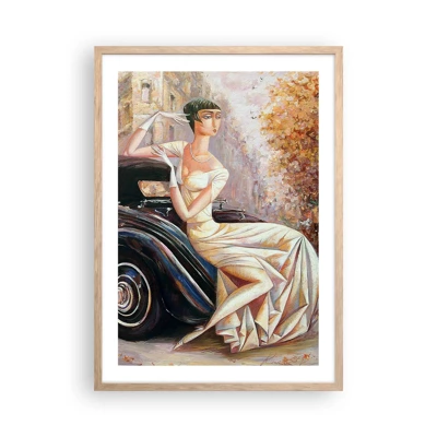 Pôster com moldura de carvalho claro - Elegância retro - 50x70 cm