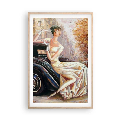 Pôster com moldura de carvalho claro - Elegância retro - 61x91 cm