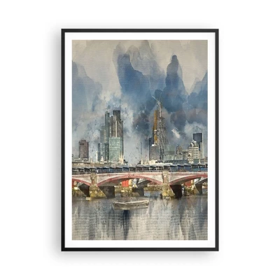 Pôster com moldura preta - Londres em toda a sua glória - 70x100 cm